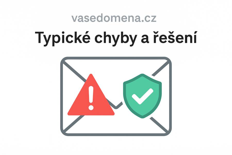 Poštovní obálka rozdělená na dvě poloviny – na levé je červený vykřičník v kroužku, na pravé zelený štít s fajfkou. Vytvořil Chat GPT